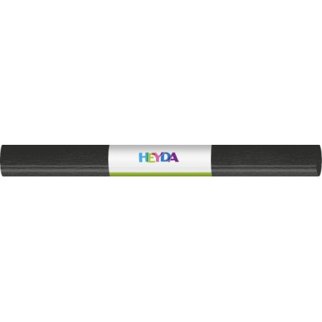 Krepp- paber 50x250cm 32g black, Heyda, Brunnen