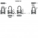 Tabalukk Abus 180IB/50 Nautic, 4-numbrilise koodiga