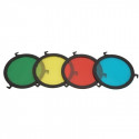 HELIOS Farbfilter Set f. LED mobile 20 Watt, 4 Stk