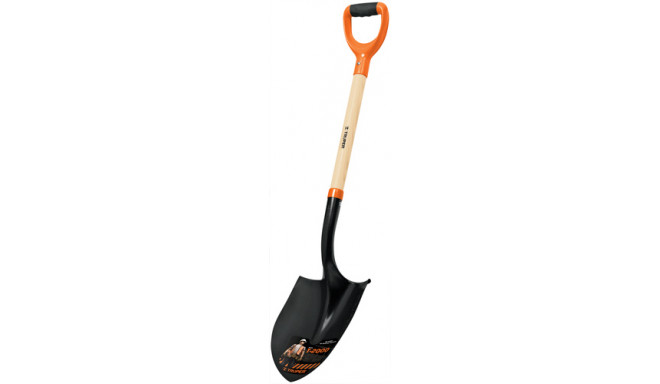 Truper shovel with woodenshaft and D-grip handle, 102cm
