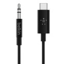 Belkin RockStar™ 3.5mm with USB-C™ Connector audio cable USB C Black