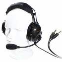 AG-1 Aviation headset with 2 plugs