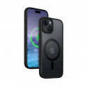 Crong Hybrid Frost MAG Cover - Case for iPhone 15 MagSafe (Black)