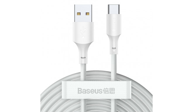 Baseus 2x USB cable - USB Type C fast charging Power Delivery Quick Charge 40 W 5 A 1.5 m white (TZC