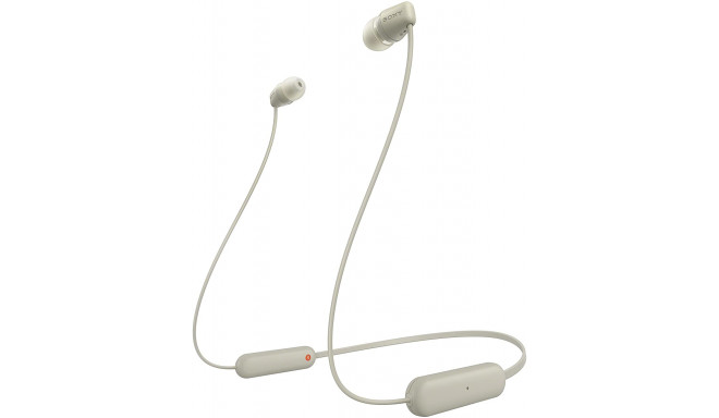 Sony WI-C100C, headphones (beige, bluetooth, USB-C)