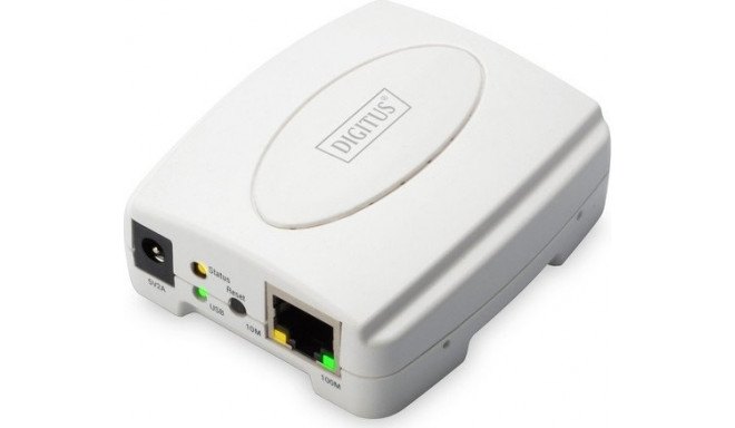 Digitus Fast Ethernet Print Server (DN-13003-2), Print Server (white, USB 2.0)