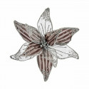 Decorative Flower Silver Plastic 25 x 25 x 7 cm (12 Units)