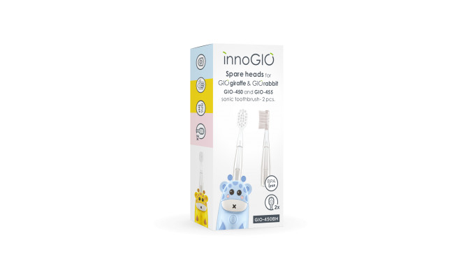 InnoGio Spare heads for GIOgiraffe & GIOrabbit toothbrush for children GIO-450BH