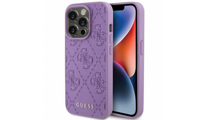 GUESS case for IPHONE 15 Pro GUHCP15LP4EPMU (Quilted 4G Classic) light purple