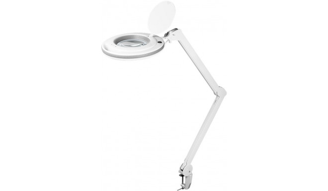 LED Magnifying Lamp with Clamp, 9 W 80-730 lm, dimmable, 127 mm crystal glass lens, 1.75x magnificat