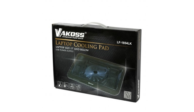 Vakoss LF-1854LK notebook cooling pad 43.2 cm (17") Black