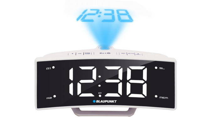 Blaupunkt CRP7WH raadio äratuskell must, valge