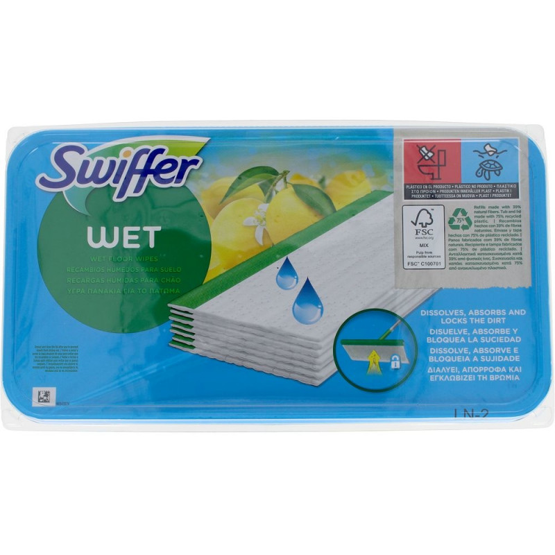 SWIFFER MOPA ATRAPA-POLVO recambio húmedo x 12 u - Floor cleaners