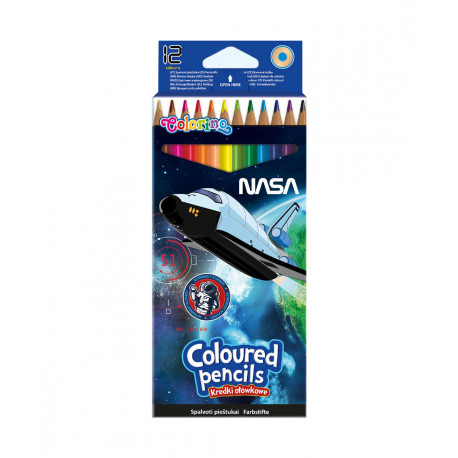 Värvipliiatsid Colorino, Nasa, 12tk