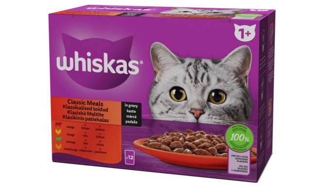 Whiskas 12-pakk 85g klassik.valik märgtoit