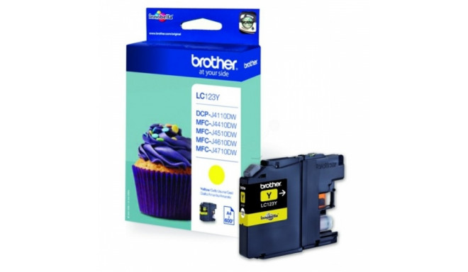 Brother LC123 (LC123Y) Ink Cartridge, Yellow