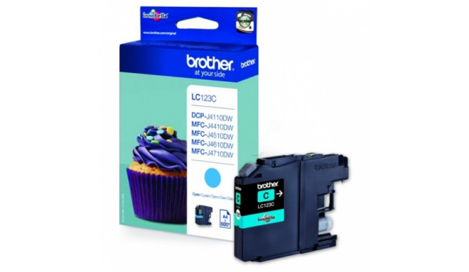 Brother LC123 (LC123C) Ink Cartridge, Cyan