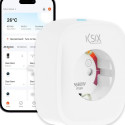 Smart Plug KSIX Smart Energy Slim WIFI 250V Balts