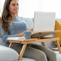 Bamboo Folding Side Table Lapwood InnovaGoods