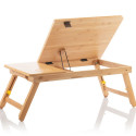 Bamboo Folding Side Table Lapwood InnovaGoods