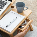 Bamboo Folding Side Table Lapwood InnovaGoods