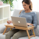 Bamboo Folding Side Table Lapwood InnovaGoods