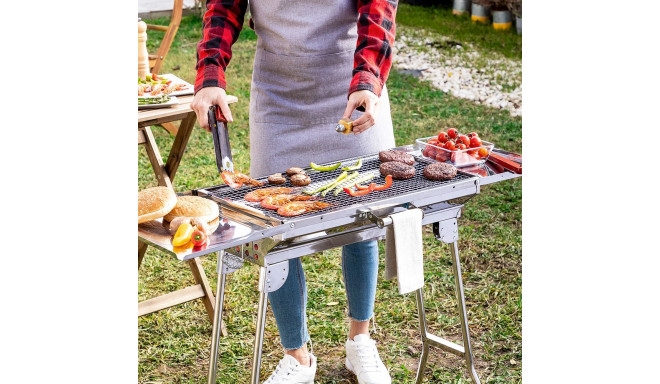 Roostevabast terasest kokkupandav söegrill ExelQ InnovaGoods