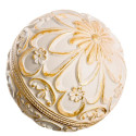 Balls Decoration Golden White 10 x 10 x 10 cm (8 Units)