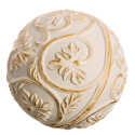 Balls Decoration Golden White 10 x 10 x 10 cm (8 Units)