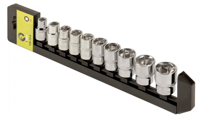 Hex socket set on rail Irimo 10pcs 10-24mm 1/2"