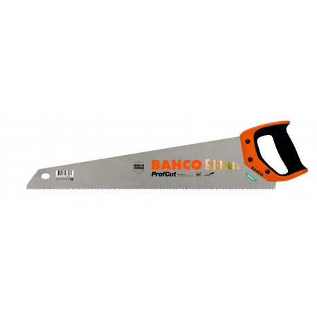 Bahco ProfCut käsisaag PC-19-GT7 – 475 mm tera, karastatud hambad, kummist käepide, 7/8 TPI keskmise