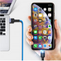 Tellur Data Cable USB to Lightning with LED Light, 3A 1.2m Blue