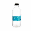 Bottle Black Transparent Plastic 1 L 8,3 x 23 x 8,3 cm (12 Units)