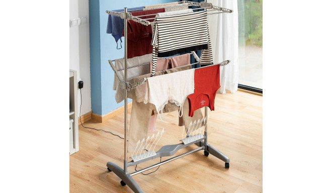 Foldable Electric Drying Rack with Natural Airflow Dryllon InnovaGoods 24 W 12 Bars