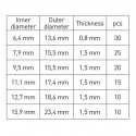 Vaskseibid 110 tk. 6.4-15.9mm