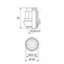 Mutter M12x1,50/35/19 kinnine Ford OE