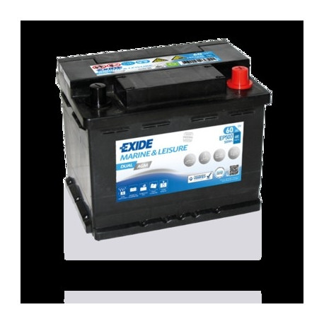 Exide DualAGM 60Ah 680CCA 242x175x190-+