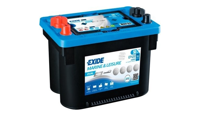 Exide DualAGM 50Ah 750CCA 260x175x206+-