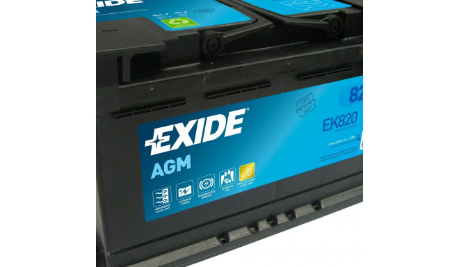 Exide AGM aku 80Ah 800A 315x175x190-+