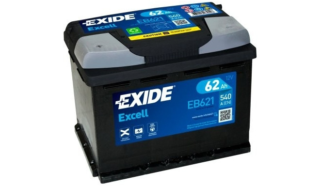 Exide Excell 62Ah 540A 242x175x190+-