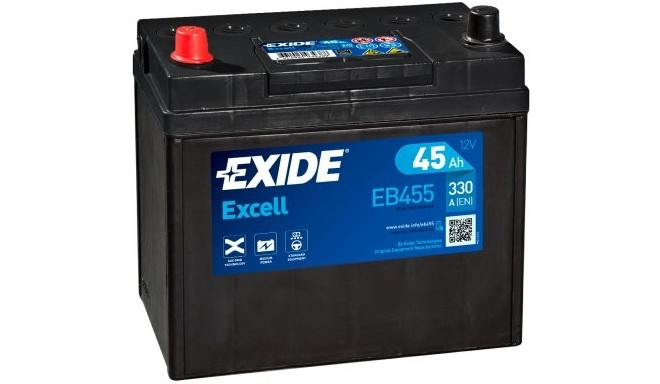 Exide Excell 45Ah 330A 237x127x227+-