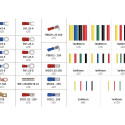Набор соединителей 350 шт. и термоусадочных трубок 328 шт.