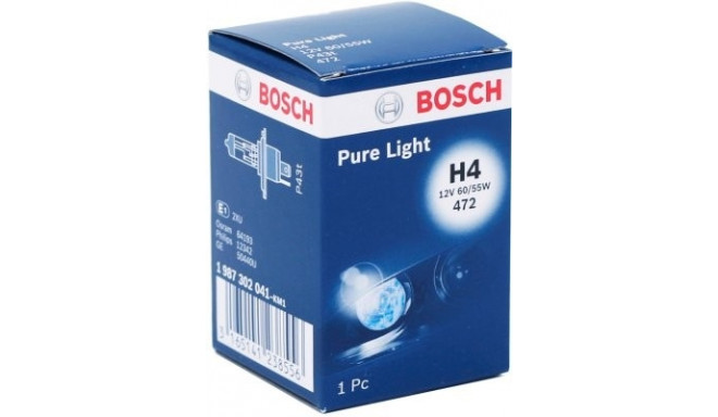 Bosch H4 12V 60/55W Pure Light kartong 1