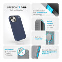 Speck Presidio2 Grip Magsafe - Case for iPhone 15 / iPhone 14 / iPhone 13 (Coastal Blue / Dustgrey /