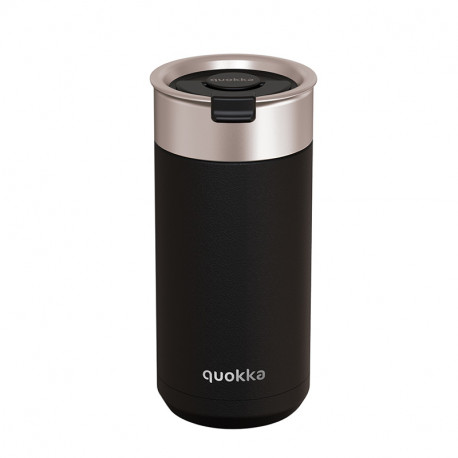 Quokka Boost Coffee Tumbler - Kubek termiczny ze stali nierdzewnej z zaparzaczem 400 ml (Carbon Blac