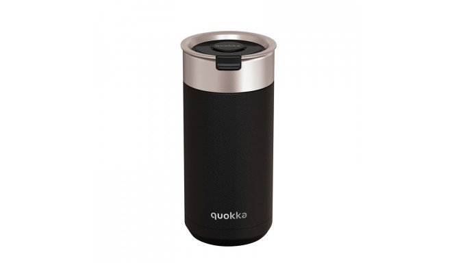 Quokka Boost Coffee Tumbler - Kubek termiczny ze stali nierdzewnej z zaparzaczem 400 ml (Carbon Blac