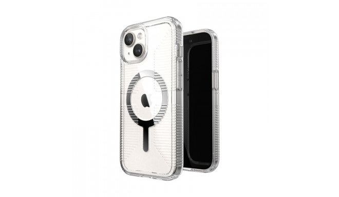 Speck Gemshell Grip + MagSafe - Etui do iPhone 16e / iPhone 15 / iPhone 14 / iPhone 13 (Clear / Chro