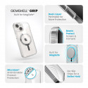 Speck Gemshell Grip + MagSafe - Case for iPhone 15 / iPhone 14 / iPhone 13 (Clear / Chrome Finish)
