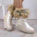 Big Star W INT1924B platform snow boots with fur, beige (37)