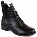 Insulated lace-up and zipper ankle boots M.Daszyński W SAN18, black (37)